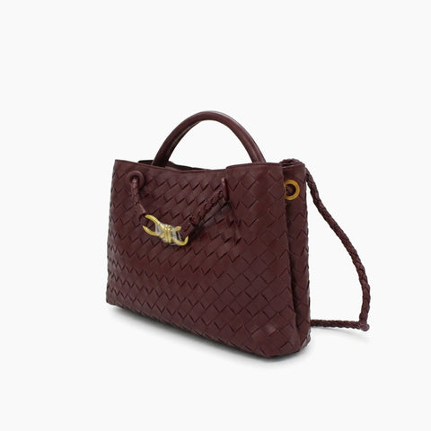 Cabas Andiamo de Bottega Veneta: Marron bordeaux-