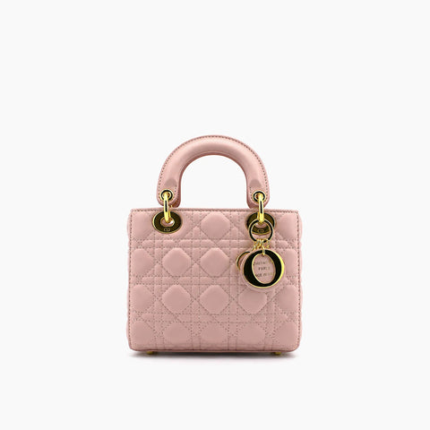 Lady Dior Rose Clair Cuir Mat