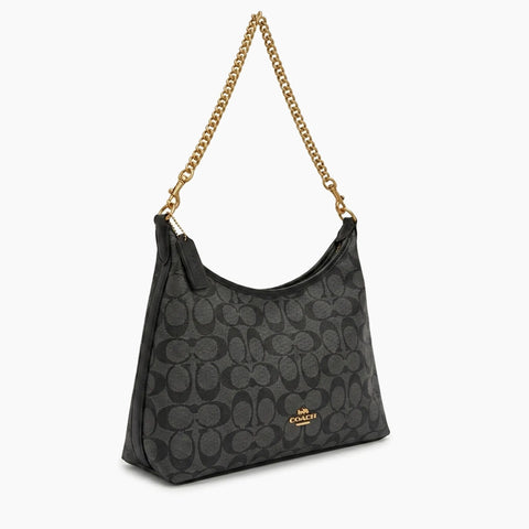 Sac Hobo Teri en Toile: Noir & Gris-