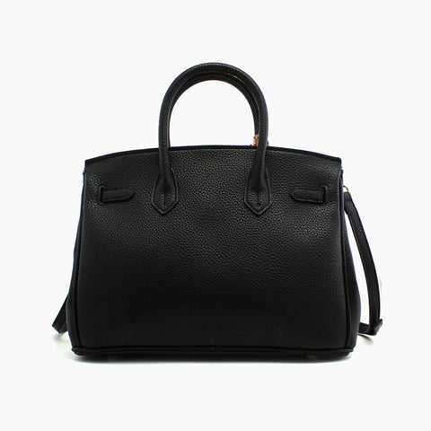 Birkin d'Hermès Cuir noir et accessoires noir et blanc