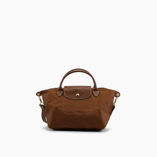 Le Pliage Neo: Marron avec des détails en cuir marron foncé
