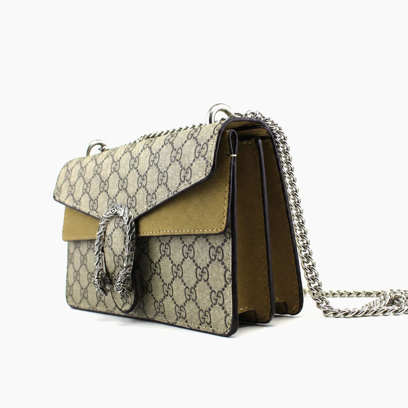 Gucci Dionysus: beige/ébène et daim jaune moutarde