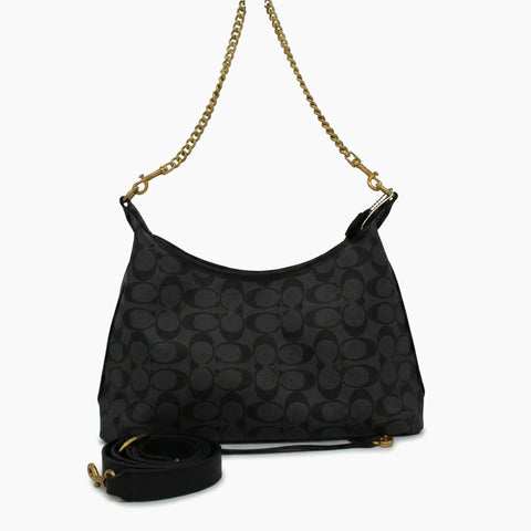 Sac Hobo Teri en Toile: Noir & Gris-