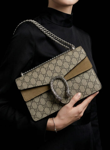 Gucci Dionysus: beige/ébène et daim jaune moutarde