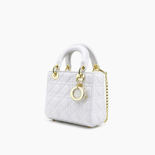Lady Dior Blanc Cuir Verni