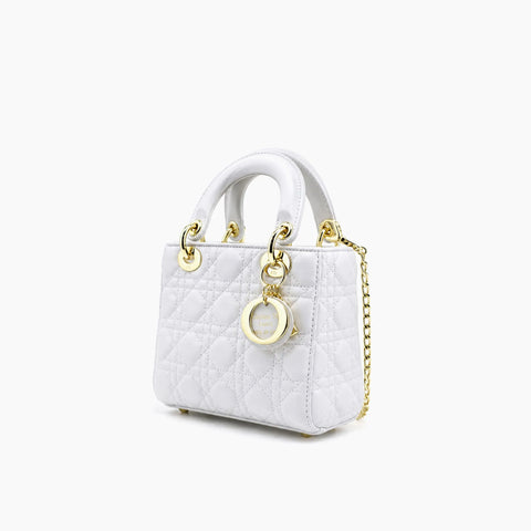 Lady Dior Blanc Cuir Verni