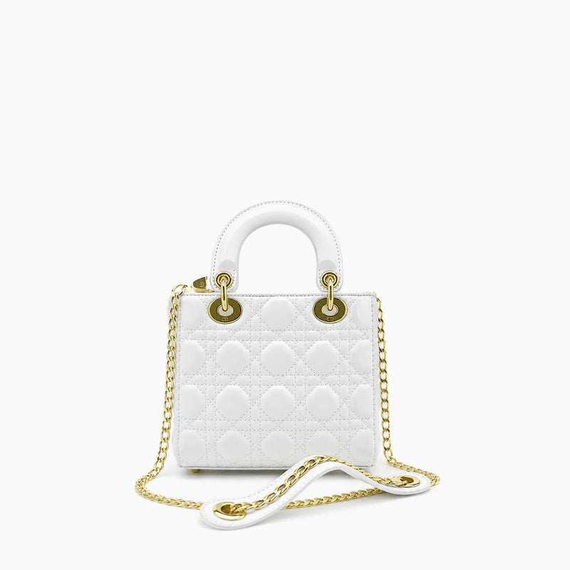 Lady Dior Blanc Cuir Verni