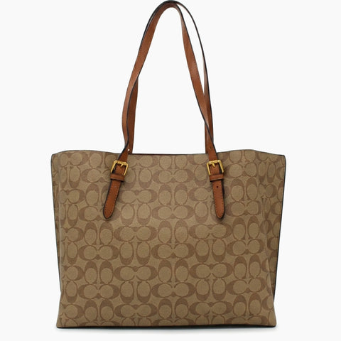 Sac Cabas Mollie en toile: Beige & Marron -