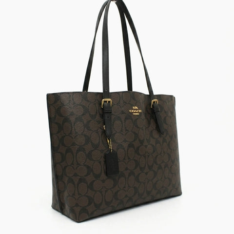 Sac Cabas Mollie en toile: Marron & Noir -