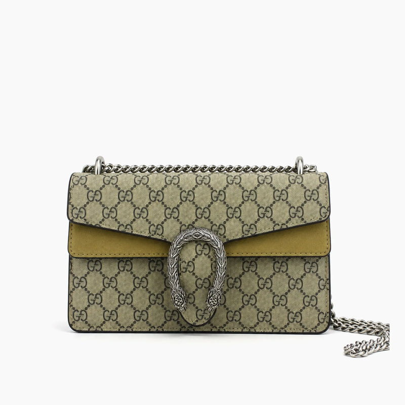 Gucci Dionysus: beige/ébène et daim jaune moutarde