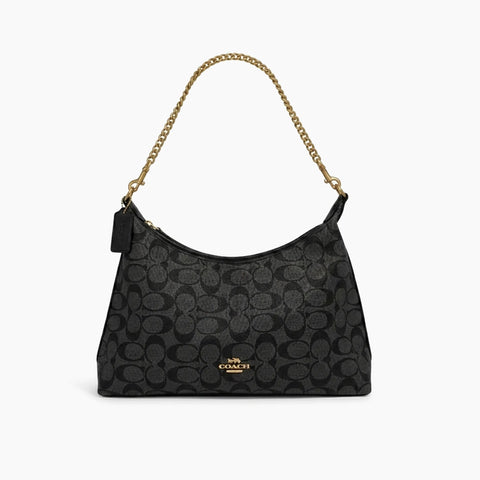 Sac Hobo Teri en Toile: Noir & Gris-
