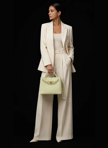 Sac Andiamo Tressé Luxe: Vert pistache pastel