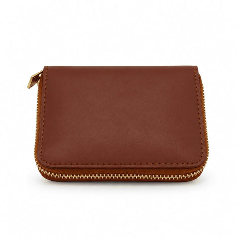 Céline Portefeuille compact zippé Triomphe: Camel
