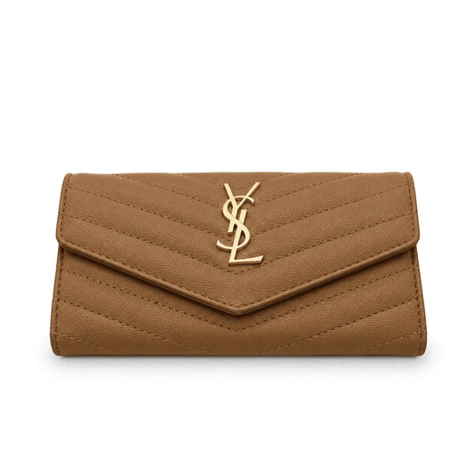 Saint Laurent Pochette matelassée: camel