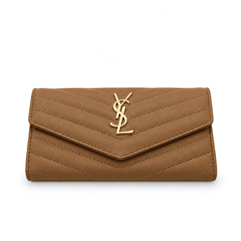 Saint Laurent Pochette matelassée: camel