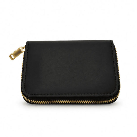 Céline Portefeuille compact zippé Triomphe: Noir