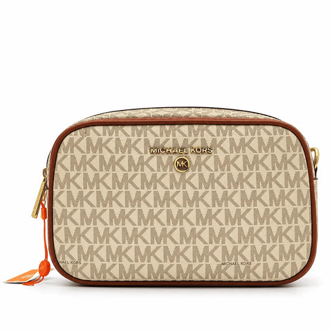 Michael Kors Sac bandoulière : Beige avec des détails en camel