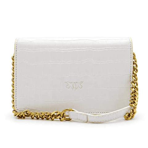Pinko Effet Crocodile Love Bag One: Blanc