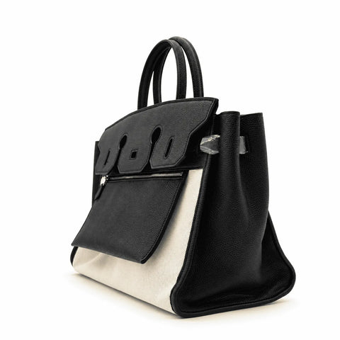 Hermès Birkin 35: Noir/Blanc