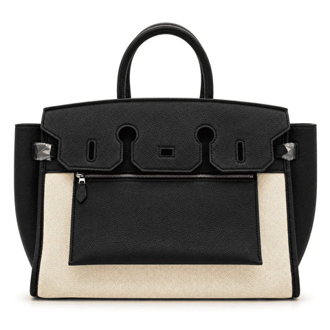 Hermès Birkin 35: Noir/Blanc